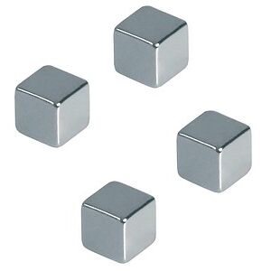 FRANKEN Magnete silber, Metall 1,0 x 1,0 x 1,0 cm, 4 St. FRANKEN Magnete silber, Metall 1,0 x 1,0 x 1,0 cm, 4 St.