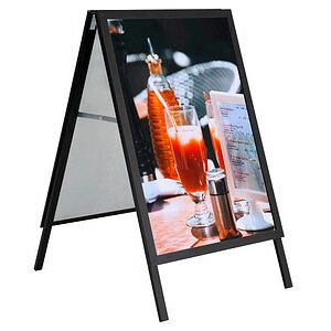 update displays Kundenstopper HardLine schwarz DIN A1 2 Fächer 62,9 x 75,0 x 100,5 cm, 1 St. update displays Kundenstopper HardLine schwarz DIN A1 2 Fächer 62,9 x 75,0 x 100,5 cm, 1 St.