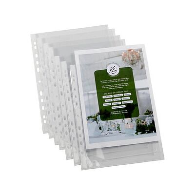 Neutral Prospekthüllen DIN A4 glasklar glatt 0,075 mm, 100 St. Neutral Prospekthüllen DIN A4 glasklar glatt 0,075 mm, 100 St.