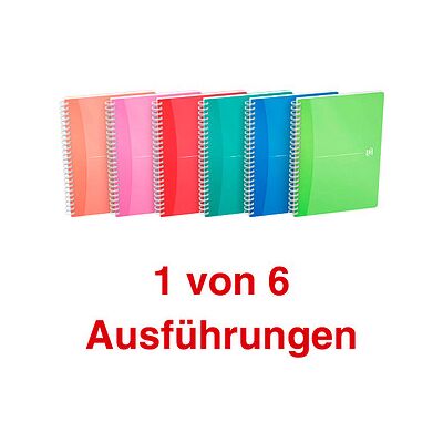 OXFORD Collegeblock My Colours Spiralbuch kariert DIN A5 ohne Rand, 1 Block OXFORD Collegeblock My Colours Spiralbuch kariert DIN A5 ohne Rand, 1 Block