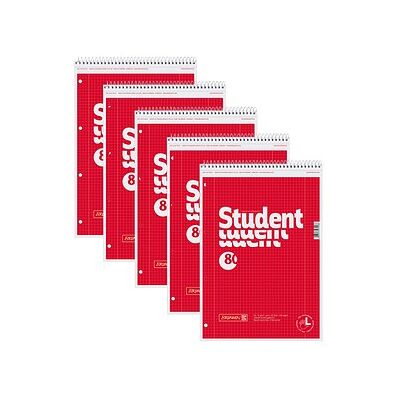 BRUNNEN Collegeblöcke Student Lineatur 28 kariert DIN A4 Innen- und Außenrand, 5 Blöcke BRUNNEN Collegeblöcke Student Lineatur 28 kariert DIN A4 Innen- und Außenrand, 5 Blöcke