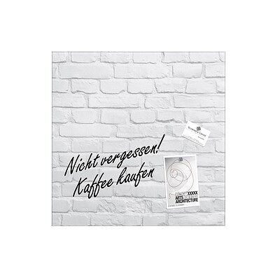 SIGEL Glas-Magnettafel artverum® 48,0 x 48,0 cm White-Klinker SIGEL Glas-Magnettafel artverum® 48,0 x 48,0 cm White-Klinker
