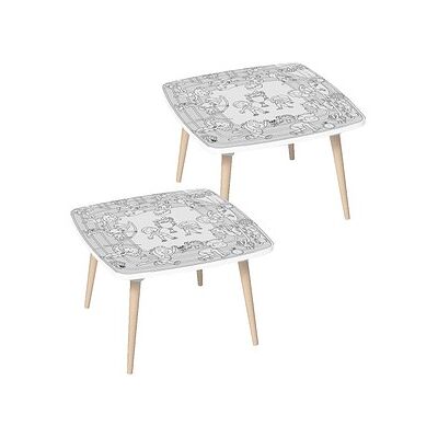 PAPERFLOW Kids Sport Maltische quadratisch Spanplatte weiß 60,0 x 60,0 x 46,0 cm, 2 St. PAPERFLOW Kids Sport Maltische quadratisch Spanplatte weiß 60,0 x 60,0 x 46,0 cm, 2 St.
