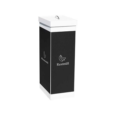 PAPERFLOW Mülleimer 60,0 l weiß, schwarz, 1 St. PAPERFLOW Mülleimer 60,0 l weiß, schwarz, 1 St.