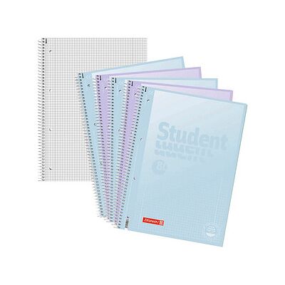 BRUNNEN Collegeblöcke Student Pastell 2 Lineatur 28 kariert DIN A4 Innen- und Außenrand, 5 Blöcke BRUNNEN Collegeblöcke Student Pastell 2 Lineatur 28 kariert DIN A4 Innen- und Außenrand, 5 Blöcke
