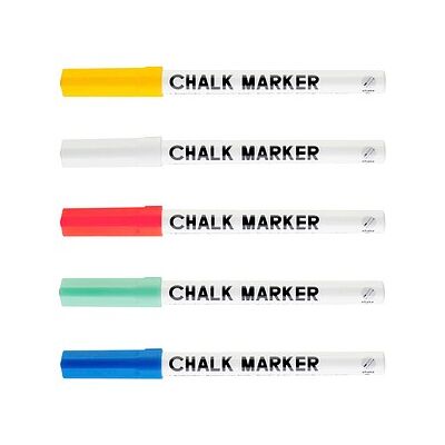folia BASIC Kreidemarker farbsortiert 1,0 - 2,0 mm, 5 St. folia BASIC Kreidemarker farbsortiert 1,0 - 2,0 mm, 5 St.