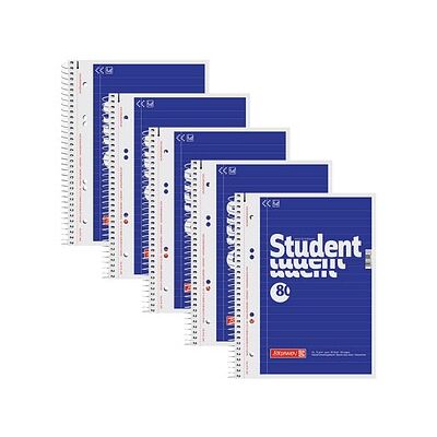 BRUNNEN Collegeblöcke Student Kleinformat liniert DIN A5 Innenrand, 5 Blöcke BRUNNEN Collegeblöcke Student Kleinformat liniert DIN A5 Innenrand, 5 Blöcke