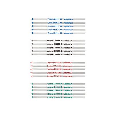 ONLINE® D1 Kugelschreiberminen M farbsortiert, 20 St. ONLINE® D1 Kugelschreiberminen M farbsortiert, 20 St.