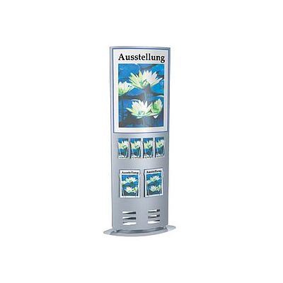Kerkmann Infosäule tec-art Säule Size silber DIN A4, 1/3 DIN A4 6 Fächer 77,0 x 30,0 x 185,0 cm, 1 St. Kerkmann Infosäule tec-art Säule Size silber DIN A4, 1/3 DIN A4 6 Fächer 77,0 x 30,0 x 185,0 cm, 1 St.