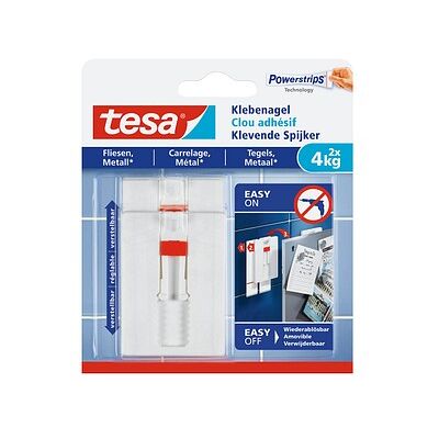 tesa Powerstrips Klebenägel für max. 4,0 kg, 2,4 x 4,5 cm, 2 St. tesa Powerstrips Klebenägel für max. 4,0 kg, 2,4 x 4,5 cm, 2 St.