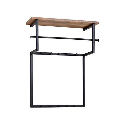WOHNLING Wandgarderobe WL6.452 braun Holz 10 Haken 60,0 x 76,0 cm, 1 St. WOHNLING Wandgarderobe WL6.452 braun Holz 10 Haken 60,0 x 76,0 cm, 1 St.