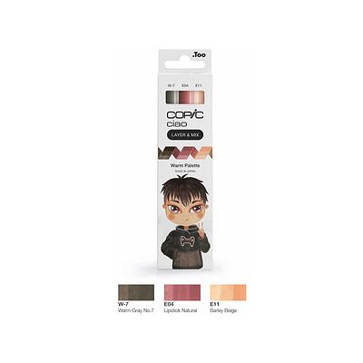 COPIC® Ciao Warm Palette Layoutmarker-Set farbsortiert 1,0 + 6,0 mm, 3 St. COPIC® Ciao Warm Palette Layoutmarker-Set farbsortiert 1,0 + 6,0 mm, 3 St.