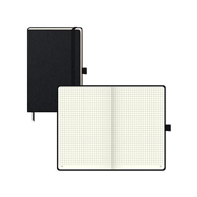 BRUNNEN Notizbuch KOMPAGNON ca. DIN A5 kariert, schwarz Hardcover 192, davon 16 zum Heraustrennen Seiten, 1 St. BRUNNEN Notizbuch KOMPAGNON ca. DIN A5 kariert, schwarz Hardcover 192, davon 16 zum Heraustrennen Seiten, 1 St.