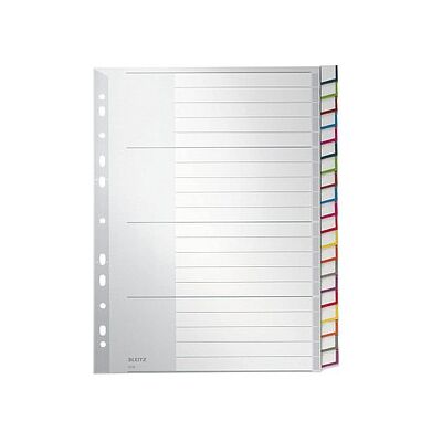 LEITZ Ordnerregister DIN A4 Vollformat, Überbreite blanko grau-weiß 20-teilig, 1 Satz LEITZ Ordnerregister DIN A4 Vollformat, Überbreite blanko grau-weiß 20-teilig, 1 Satz