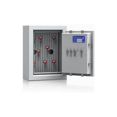 ISS safe4key Schlüsseltresor lichtgrau mit 5 + Schlüsselhaken-System Haken, Doppelbartschloss, 33,0 x 16,5 x 44,0 cm, 1 St. ISS safe4key Schlüsseltresor lichtgrau mit 5 + Schlüsselhaken-System Haken, Doppelbartschloss, 33,0 x 16,5 x 44,0 cm, 1 St.