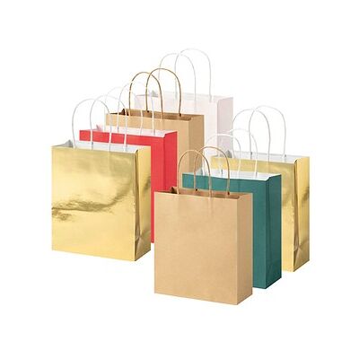 folia Papiertüten CLASSIC M rot, natur, grün, je 2x creme, metallic gold 18,0 x 21,0 cm, 7 St. folia Papiertüten CLASSIC M rot, natur, grün, je 2x creme, metallic gold 18,0 x 21,0 cm, 7 St.