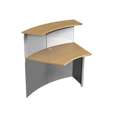 Kerkmann Anbautheke Genua gebogen, buche, silber 118,0 x 70,0 x 115,0 cm Kerkmann Anbautheke Genua gebogen, buche, silber 118,0 x 70,0 x 115,0 cm
