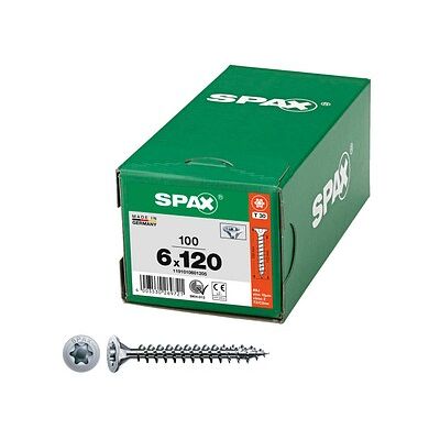 SPAX® Universalschrauben WIROX T-STAR PLUS T30 1191010601205 6 mm x 120 mm, 100 St. SPAX® Universalschrauben WIROX T-STAR PLUS T30 1191010601205 6 mm x 120 mm, 100 St.