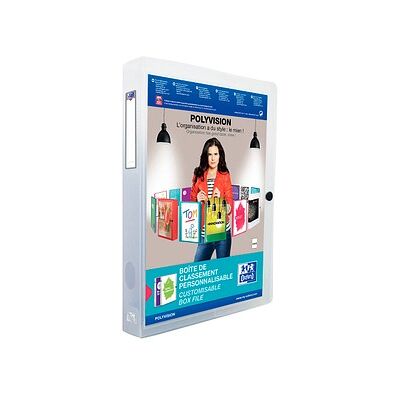 OXFORD Heftbox Polyvision 4,0 cm transparent, 1 St. OXFORD Heftbox Polyvision 4,0 cm transparent, 1 St.