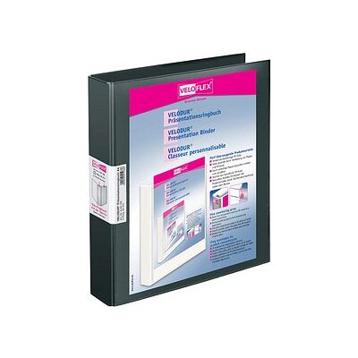 VELOFLEX VELODUR® Präsentationsringbücher 4-Ringe schwarz 4,6 cm DIN A4, 10 St. VELOFLEX VELODUR® Präsentationsringbücher 4-Ringe schwarz 4,6 cm DIN A4, 10 St.