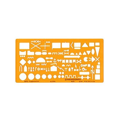 STANDARDGRAPH Zeichenschablone NATO Truppenzeichen 8355 orange STANDARDGRAPH Zeichenschablone NATO Truppenzeichen 8355 orange