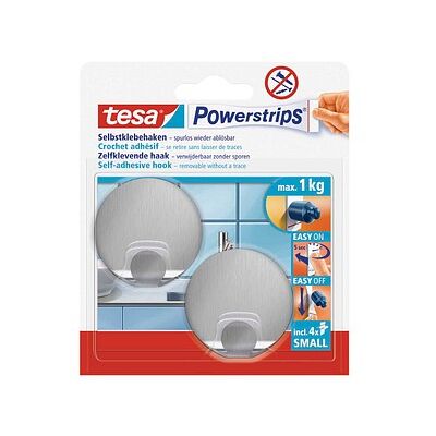 tesa Rund Small Klebehaken für max. 1,0 kg, 1,4 x 3,4 cm, 2 St. tesa Rund Small Klebehaken für max. 1,0 kg, 1,4 x 3,4 cm, 2 St.