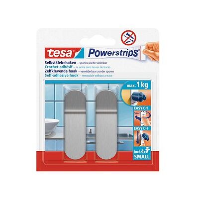 tesa Small Klebehaken für max. 1,0 kg, 1,4 x 3,4 cm, 2 St. tesa Small Klebehaken für max. 1,0 kg, 1,4 x 3,4 cm, 2 St.