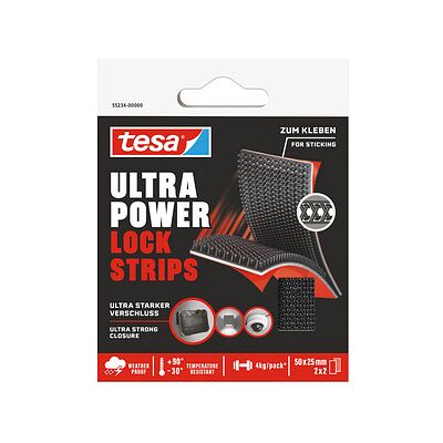 tesa Klettband Ultra Power Lock schwarz, 4 St. tesa Klettband Ultra Power Lock schwarz, 4 St.
