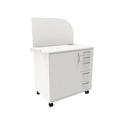 fm Sidney Bürowagen - Weiß, 3 Ebenen, 124cm fm Sidney Bürowagen - Weiß, 3 Ebenen, 124cm