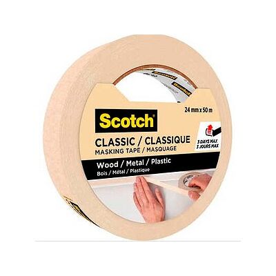 Scotch CLASSIC Kreppband beige 24,0 mm x 50,0 m 1 Rolle Scotch CLASSIC Kreppband beige 24,0 mm x 50,0 m 1 Rolle