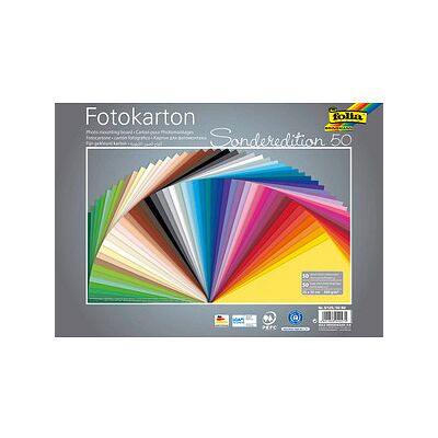 folia Fotokarton Sonderedition 50 farbsortiert 300 g/qm 50 Blatt folia Fotokarton Sonderedition 50 farbsortiert 300 g/qm 50 Blatt