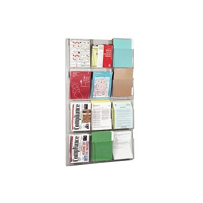 helit Wandprospekthalter transparent 12x DIN A4 76,6 x 5,1 x 126,0 cm, 1 St. helit Wandprospekthalter transparent 12x DIN A4 76,6 x 5,1 x 126,0 cm, 1 St.