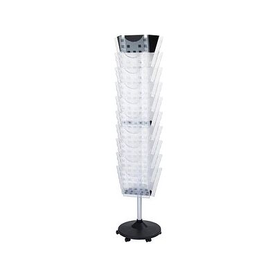 helit Prospektständer drehbar the giant grid transparent DIN A4 30 Fächer 43,0 x 43,0 x 177,0 cm, 1 St. helit Prospektständer drehbar the giant grid transparent DIN A4 30 Fächer 43,0 x 43,0 x 177,0 cm, 1 St.