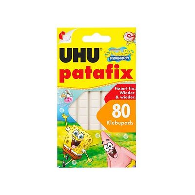 UHU patafix SpongeBob Schwammkopf doppelseitige Klebepads, 1,0 x 1,0 cm, 80 St. UHU patafix SpongeBob Schwammkopf doppelseitige Klebepads, 1,0 x 1,0 cm, 80 St.