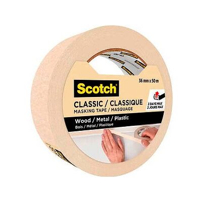 Scotch CLASSIC Kreppband beige 36,0 mm x 50,0 m 1 Rolle Scotch CLASSIC Kreppband beige 36,0 mm x 50,0 m 1 Rolle