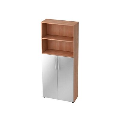 HAMMERBACHER Nussbaum/Silber Regalschrank - Büroaufbewahrung HAMMERBACHER Nussbaum/Silber Regalschrank - Büroaufbewahrung
