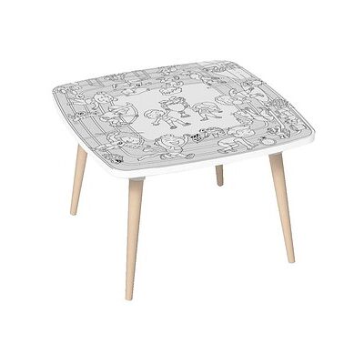 PAPERFLOW Kids Sport Maltisch quadratisch Spanplatte weiß 60,0 x 60,0 x 46,0 cm, 1 St. PAPERFLOW Kids Sport Maltisch quadratisch Spanplatte weiß 60,0 x 60,0 x 46,0 cm, 1 St.