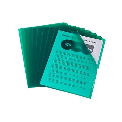 LEITZ Sichthüllen 4000 DIN A4 grün genarbt 0,13 mm, 100 St. LEITZ Sichthüllen 4000 DIN A4 grün genarbt 0,13 mm, 100 St.