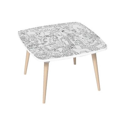 PAPERFLOW Kids Dschungel Maltisch quadratisch Spanplatte weiß 60,0 x 60,0 x 46,0 cm, 1 St. PAPERFLOW Kids Dschungel Maltisch quadratisch Spanplatte weiß 60,0 x 60,0 x 46,0 cm, 1 St.