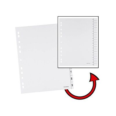 Neutral Trennblätter DIN A4 0-9 weiß, 250 g/qm, 100 St. Neutral Trennblätter DIN A4 0-9 weiß, 250 g/qm, 100 St.