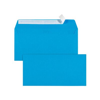 tecno Briefumschläge colors DIN lang+ ohne Fenster intensivblau haftklebend 25 St. tecno Briefumschläge colors DIN lang+ ohne Fenster intensivblau haftklebend 25 St.