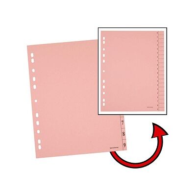 Neutral Trennblätter DIN A4 0-9 rosa, 250 g/qm, 100 St. Neutral Trennblätter DIN A4 0-9 rosa, 250 g/qm, 100 St.