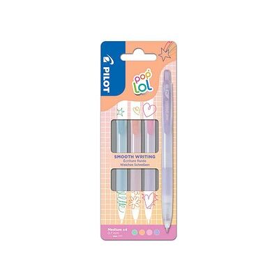 PILOT pop´lol Gelschreiber-Set Pastell 0,4 mm, Schreibfarbe: farbsortiert, 4 St. PILOT pop´lol Gelschreiber-Set Pastell 0,4 mm, Schreibfarbe: farbsortiert, 4 St.