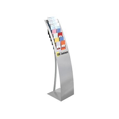 Kerkmann Prospektständer Vario silber DIN A4, 1/3 DIN A4 32,0 x 40,0 x 145,0 cm, 1 St. Kerkmann Prospektständer Vario silber DIN A4, 1/3 DIN A4 32,0 x 40,0 x 145,0 cm, 1 St.