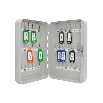 WEDO Schlüsselkasten lichtgrau mit 36 Haken, Sicherheitsschloss, 18,0 x 6,0 x 25,0 cm, 1 St. WEDO Schlüsselkasten lichtgrau mit 36 Haken, Sicherheitsschloss, 18,0 x 6,0 x 25,0 cm, 1 St.
