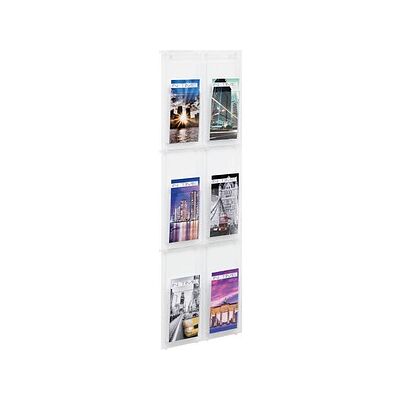 helit Wandprospekthalter the placativ transparent 1/3 DIN A4 6 Fächern 28,4 x 5,4 x 97,8 cm, 1 St. helit Wandprospekthalter the placativ transparent 1/3 DIN A4 6 Fächern 28,4 x 5,4 x 97,8 cm, 1 St.