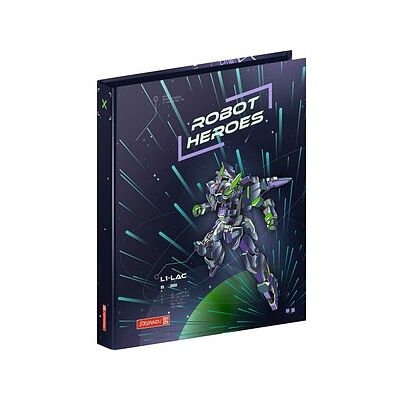 BRUNNEN ROBOT HEROES Ringbuch 2-Ringe dunkelblau, lila 3,2 cm DIN A4, 1 St. BRUNNEN ROBOT HEROES Ringbuch 2-Ringe dunkelblau, lila 3,2 cm DIN A4, 1 St.