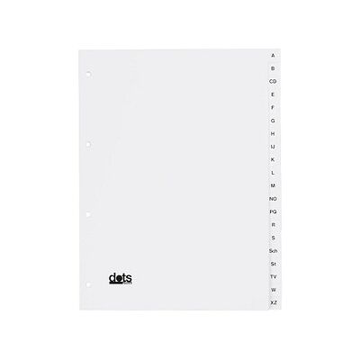 dots Ordnerregister DIN A4 Vollformat A-Z weiß 20-teilig, 5 Satz dots Ordnerregister DIN A4 Vollformat A-Z weiß 20-teilig, 5 Satz