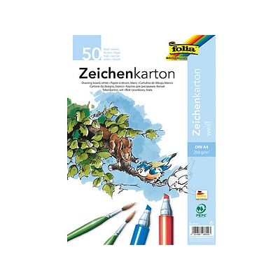 folia Zeichenkarton DIN A4 200 g/qm, 50 Blatt, 50 Blatt folia Zeichenkarton DIN A4 200 g/qm, 50 Blatt, 50 Blatt