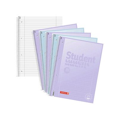 BRUNNEN Collegeblöcke Student Pastell 2 Lineatur 27 liniert DIN A4 Innen- und Außenrand, 5 Blöcke BRUNNEN Collegeblöcke Student Pastell 2 Lineatur 27 liniert DIN A4 Innen- und Außenrand, 5 Blöcke